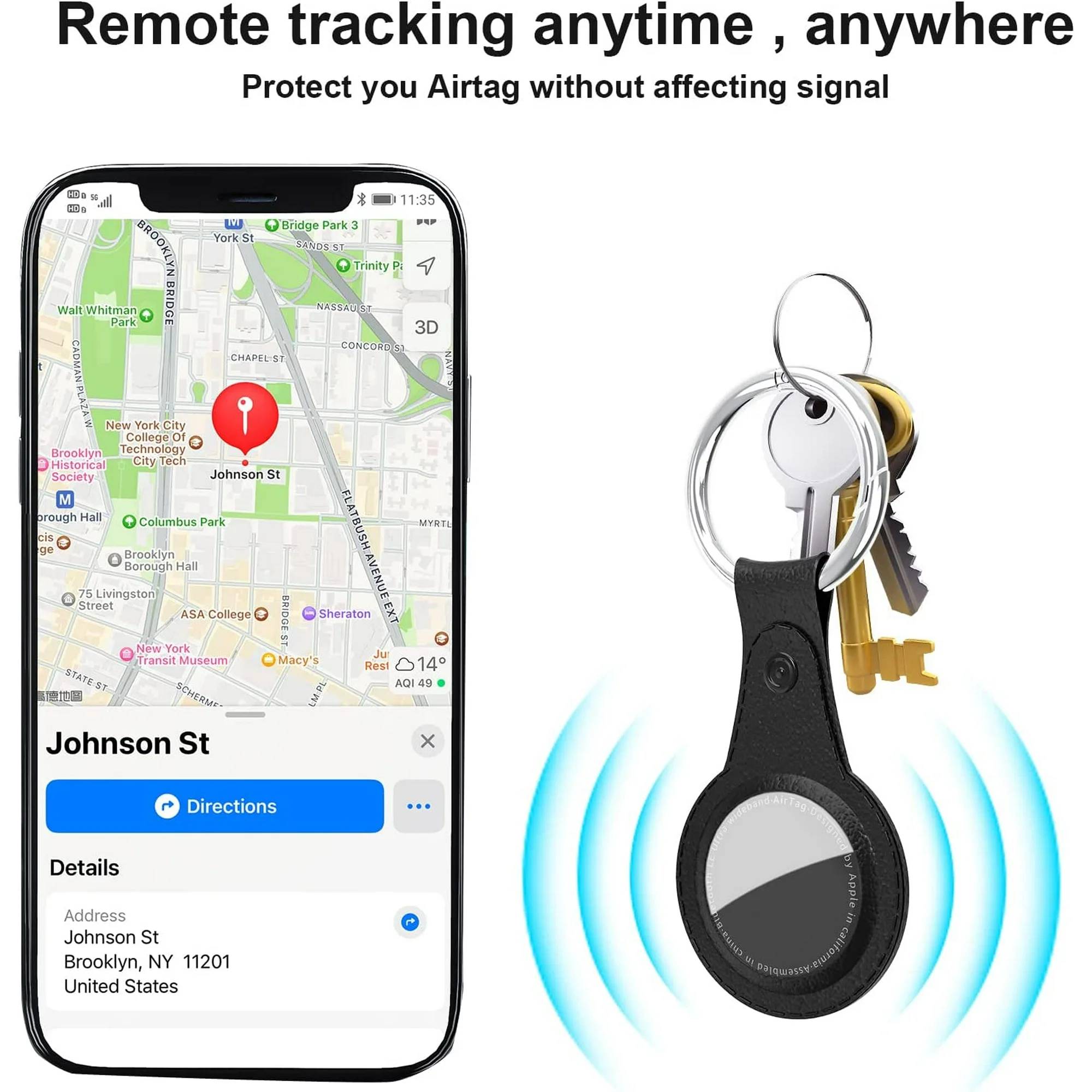 ✅ The AirTags case designed compatible with Apple AirTag 2021



✅ The AirTags case 4 packs are 4 different color combinations compatible with the Apple AirTag keychain to make your life more colorful.



✅ The AirTag cover bumper is compatible with your delicate AirTag. The AirTag keychain is made of silicone material, which could provide a stronger buffer when bumps or drops to fully protect your Air Tags.



✅ The airtag keychain is made of waterproof silicone material, water wash quick dry easy to clean.



✅ The exposed hole design is very conducive to signal transmission and humanized installation. Simply insert your label into the silicone sleeve. A precise cut-out shows the original logo of the brand.