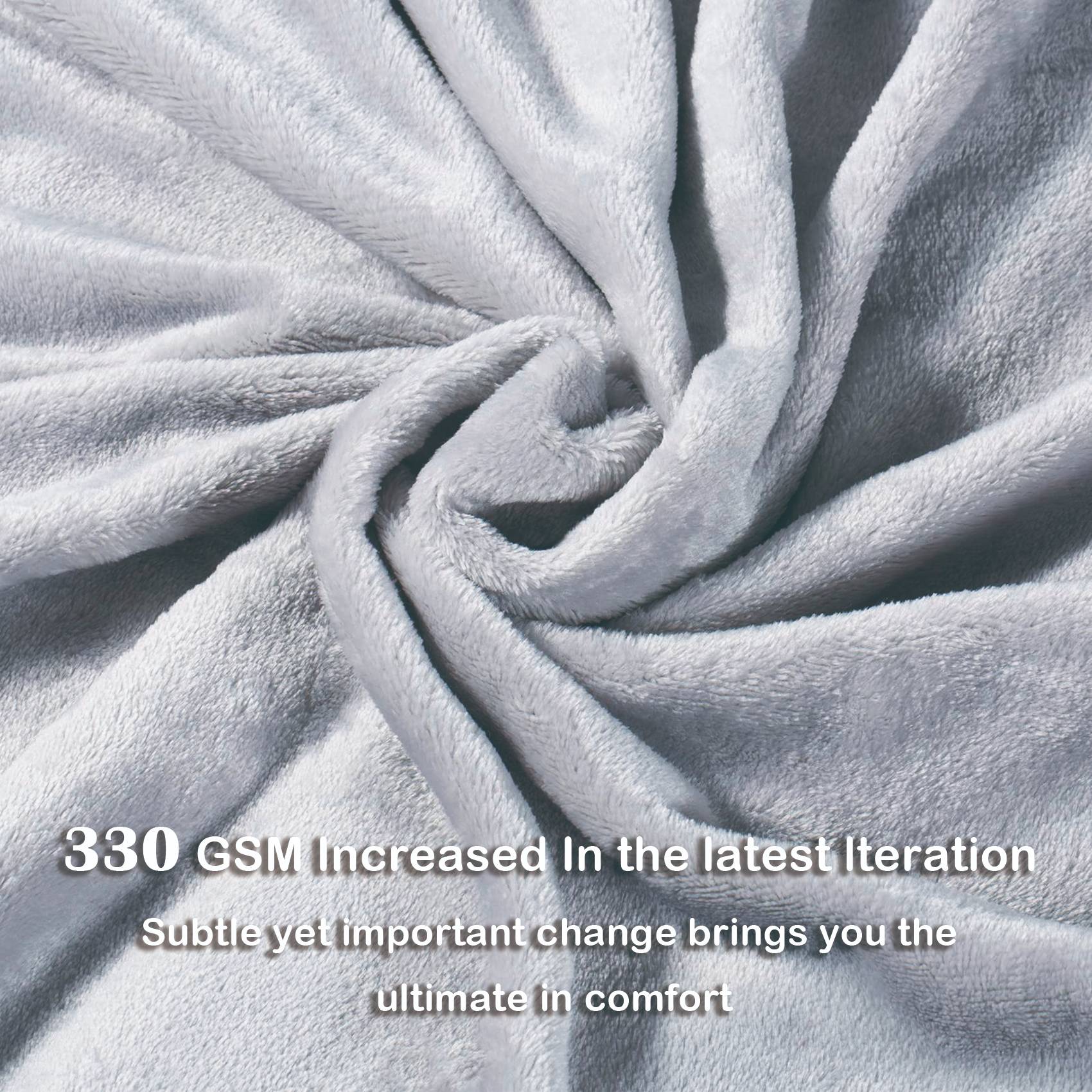 The High quality Fleece blankets are not prone to fiber shedding, not easily pilling, not fading color

As is well known,Flannel fleece blankets more warm and beautiful,our luxurious fleece blanket adopts a thickened 330gsm double-sided design, with fine and soft fibers, good insulation, smooth surface, and can bring you the ultimate skin friendly feeling and gentle feeling on any side and position.

Whether it is a cold night or any season of the year, it can provide you with a comfortable, fluffy and soft experience.
It is a multifunctional blanket suitable for use on sofas, beds, lounge chairs, or outdoors Exquisite craftsmanship and light gray blanket design give people a minimalist, modern, atmospheric, luxurious visual experience, and are easy to match with furniture, making it a versatile color
Such a soft fleece bed blanket is really great as a gift for friends, family, Christmas, and New Year