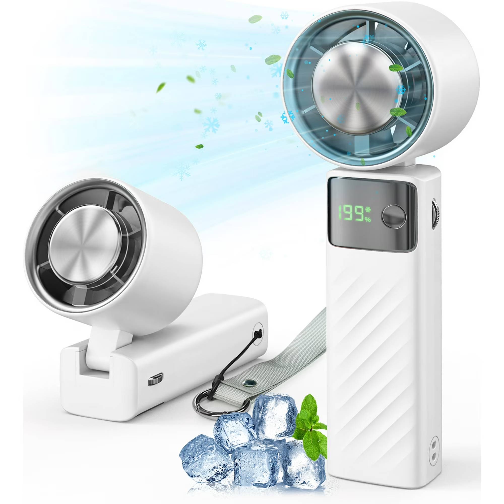 ❄️❄️"Revolutionary Cooling, Redefined: Meet the Juyafio 199-Speed IceBoost™ Portable Fan—Where Black Tech Meets Hurricane Power in a Mini, Travel-Ready Design!

Say goodbye to sweltering days and hello to instant icy relief!
The Juyafio Cutting-Edge Tech Portable Fan – your ultimate companion for beating the heat anywhere, anytime.
This mini fan portable masterpiece combines black tech cooling with unmatched versatility, engineered for home, office, travel fan adventures, and outdoor escapades.
Designed with ergonomic grip and aviation-grade blades for headache-free airflow, this quiet fan doubles as a USB rechargeable desk fan or clip-on travel essential. Whether you need a camping fan, office fan, or outdoor cooling sidekick, Juyafio delivers storm-level power in a pocket-sized package.

🔥Upgrade to the future of portable cooling—where mini fans meet max performance!
What can you get?
✅1*portable mini fan
✅1*Carabiners
✅1*Non-slip hand strap
✅1*Type-C charging cable
✅1*English user manual
✅1*Thickened packaging box
✅❄️【Ice-Ceramic Cooling Tech】Featuring superconducting ice-ceramic plates for instant cooling—no more hot outdoor breezes. Welcome to the Ice Age of fans!
✅❄️【199 TurboBoost Speeds】TurboBoost-powered turbine delivers hurricane-level airflow up to 10m/s.long-distance wind is also significant, scientific cut wind flow, long blowing will not have a headache.
✅❄️【Smart LCD Digital Display】Track speed settings and battery life at a glance.
✅❄️【Foldable】foldable design, can be used as a desk fan.
✅❄️【4,000mAh USB-Rechargeable Beast】Lasts 200% longer than cheap fans. Stay chilled longer.
✅❄️【Safety First】Overload/short-circuit protection + heat-resistant chip keep things cool and reliable.
✅❄️【Sleek Ergonomic & Ultra-Compact】Sleek & Ergonomic: Modern minimalist style meets textured, no-slip grip.Weighing just 0.4lbs with folding fan design and carabiner clips, it’s the ultimate handheld fan for hiking, gym sessions, or commutes.
✅❄️【Sleek Ergonomic & Ultra-Compact】Silent Fan Operation:Whisper-quiet 35dB performance perfect for offices and bedroom
✅❄️【BUY WITH CONFIDENCE】:24/7 support ready to ensure your perfect breeze."All the details, just to bring you the best experience.