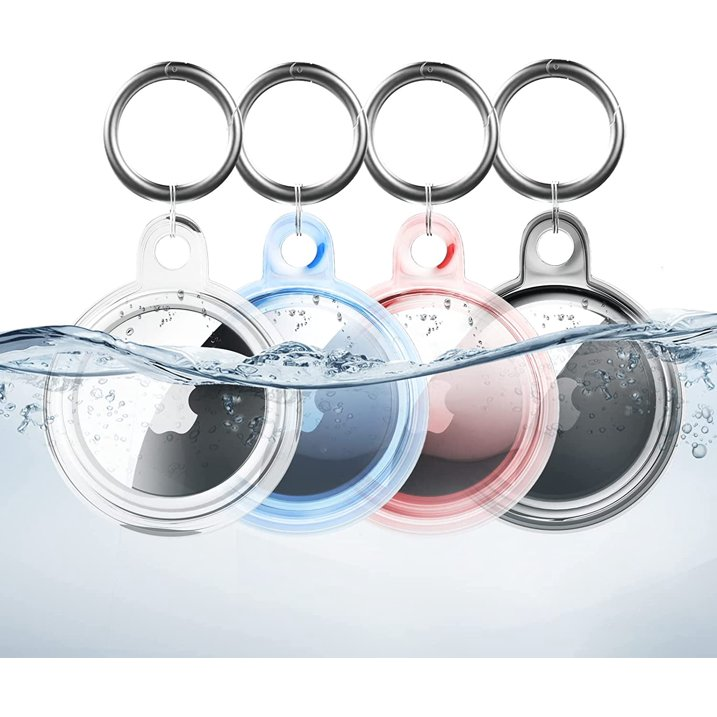 ✅ The AirTags case designed compatible with Apple AirTag 2021
✅ The AirTags case 4 packs are 4 different color combinations compatible with the Apple AirTag keychain to make your life more colorful.
✅ The AirTag cover bumper is compatible with your delicate AirTag. The AirTag keychain is made of silicone material, which could provide a stronger buffer when bumps or drops to fully protect your Air Tags.
✅ The airtag keychain is made of waterproof silicone material, water wash quick dry easy to clean.
✅ The exposed hole design is very conducive to signal transmission and humanized installation. Simply insert your label into the silicone sleeve. A precise cut-out shows the original logo of the brand.
