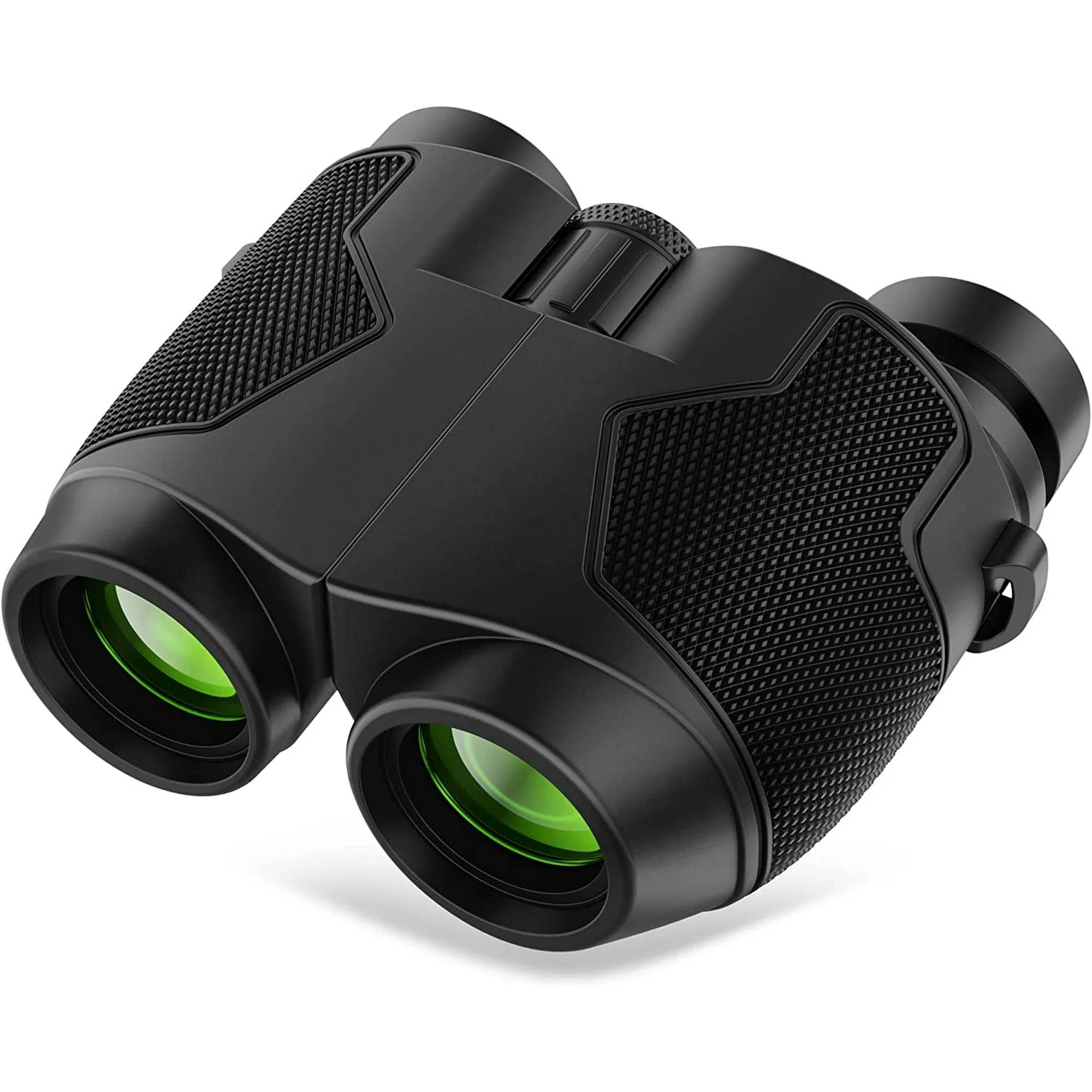 Juyafio binoculars are perfect focused viewing, it is easy to use and easy to learn. The small binoculars are solid and lightweight.binoculars are DURABLE AND LIFE WATERPROOF at the same time. binoculars suitable for sharing precious hiking, football games, bird watching, wildlife watching memories with your friends. binoculars for adults very suitable for hunting, hiking, exploring, viewing, sailing, birdwatching, concert, outdoor sports, etc.

✅ Great for bird watching
Juyafio binoculars for adults and children. These binoculars are fully competent and able to work for bird watching, hunting, hiking, traveling, sports events, theater and concert. Also ideal great gifts for Christmas, Father's Day and boys girls gifts.

✅ Perfect Focused Viewing
Juyafio binoculars have 12x magnification, 25mm objective lens, and wide field of view, 273ft/1000yds, letting you look farther and see wider. compact binoculars coating with FMC broadband coating and premium BAK4 prism, small binoculars ensure verisimilar imaging.

✅ EZ to use, easy to learn
Juyafio binoculars can be adjusted by a Smoothcentral focusing wheel and a diopter adjustment ring on the right eyepiece.Bird watching binoculars are very easy for you to adjust focus and zoom close so as to look through clear images. The binoculars are made of ABS plastic, and non-slip rubber armor is made for secure grip, shockproof, lightwater resistance.

✅ Sturdy and lightweight
One hand can be mastered when you use green binoculars for opera, birdwatching, camping, traveling, wildlife watching, soccer games, cruising or other outdoor activities, the low light night vision goggles (not for the completely dark night) is more convenient to use and carry.

✅ Durable and Life Waterproof
The binoculars are made of ABS plastic and they also come with a cruise binocular strap, you can use this item in different situations. And non-slip rubber armor is made for secure grip, shockproof, light waterproof.