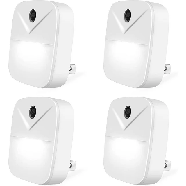The Juyafio LED night light gives off the right amount of light at night, illuminate all the obstacles in dark that could create a safety hazard. Perfect for bathroom trips and hallways in the middle of night, you will never walk around blindly in the dark,not harsh on your eyes and not having to turn the head lights on at night and bothers others; ideal for kids' room, hallway, bedroom, nursery, staircase and more.Unique Acrylic material, clean and square design, makes the night light very subtle, nice and flat against the wall, do not stick out or clash with the decor. Also Wall Night Lights for Kids and Adult gives the house a cool modern feel, bright at night and very chic in the daytime.
Specifications:
Plug Type: US Plug
Type: White Light
Material: ABS
colour: White
size: 1.8"D x 1.8"W x 1.8"H
Input Voltage: 120VAC 60HZ
Wattage: Max 0.5W
Color Temperature: 9000K
Lifespan: 30000 Hours
Packing List:
4 x LED Night Light