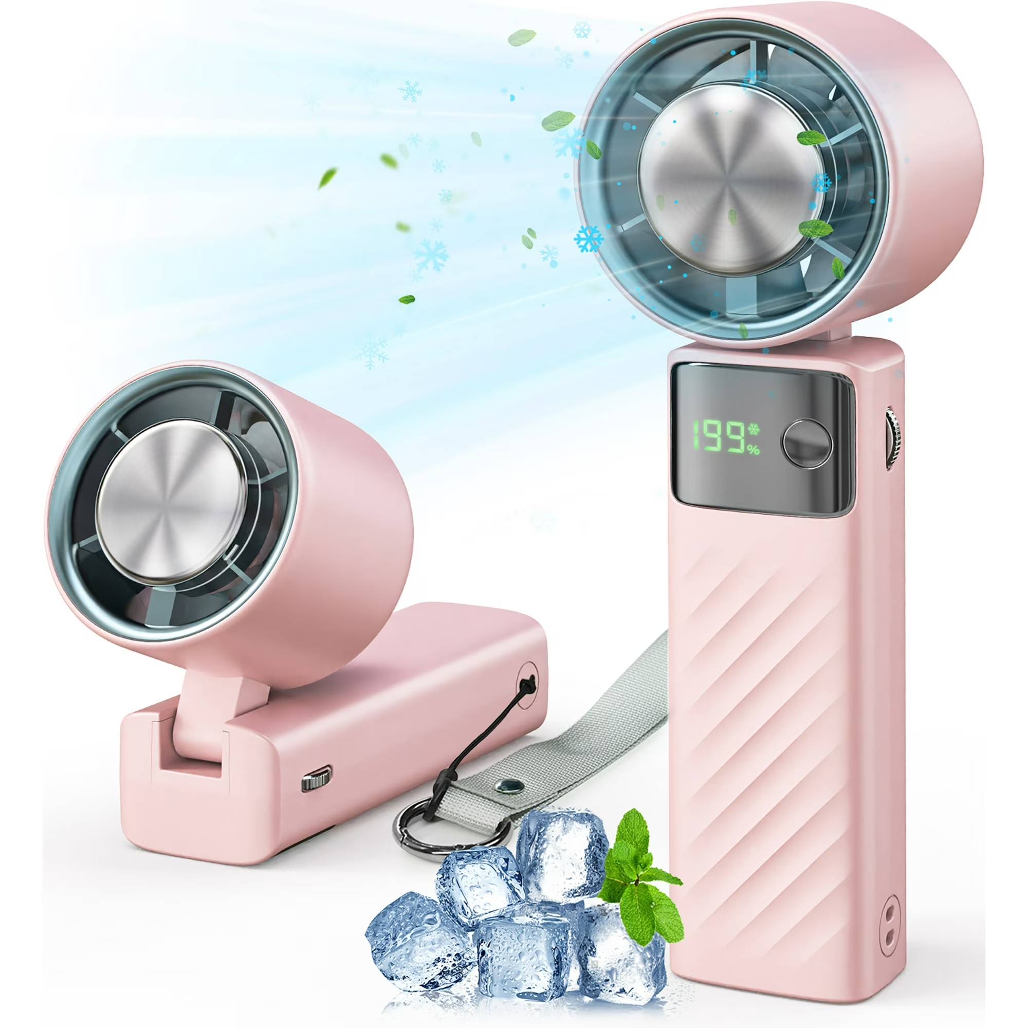 ❄️❄️"Revolutionary Cooling, Redefined: Meet the Juyafio 199-Speed IceBoost™ Portable Fan—Where Black Tech Meets Hurricane Power in a Mini, Travel-Ready Design!

Say goodbye to sweltering days and hello to instant icy relief!
The Juyafio Cutting-Edge Tech Portable Fan – your ultimate companion for beating the heat anywhere, anytime.
This mini fan portable masterpiece combines black tech cooling with unmatched versatility, engineered for home, office, travel fan adventures, and outdoor escapades.
Designed with ergonomic grip and aviation-grade blades for headache-free airflow, this quiet fan doubles as a USB rechargeable desk fan or clip-on travel essential. Whether you need a camping fan, office fan, or outdoor cooling sidekick, Juyafio delivers storm-level power in a pocket-sized package.

🔥Upgrade to the future of portable cooling—where mini fans meet max performance!
What can you get?
✅1*portable mini fan
✅1*Carabiners
✅1*Non-slip hand strap
✅1*Type-C charging cable
✅1*English user manual
✅1*Thickened packaging box
✅❄️【Ice-Ceramic Cooling Tech】Featuring superconducting ice-ceramic plates for instant cooling—no more hot outdoor breezes. Welcome to the Ice Age of fans!
✅❄️【199 TurboBoost Speeds】TurboBoost-powered turbine delivers hurricane-level airflow up to 10m/s.long-distance wind is also significant, scientific cut wind flow, long blowing will not have a headache.
✅❄️【Smart LCD Digital Display】Track speed settings and battery life at a glance.
✅❄️【Foldable】foldable design, can be used as a desk fan.
✅❄️【4,000mAh USB-Rechargeable Beast】Lasts 200% longer than cheap fans. Stay chilled longer.
✅❄️【Safety First】Overload/short-circuit protection + heat-resistant chip keep things cool and reliable.
✅❄️【Sleek Ergonomic & Ultra-Compact】Sleek & Ergonomic: Modern minimalist style meets textured, no-slip grip.Weighing just 0.4lbs with folding fan design and carabiner clips, it’s the ultimate handheld fan for hiking, gym sessions, or commutes.
✅❄️【Sleek Ergonomic & Ultra-Compact】Silent Fan Operation:Whisper-quiet 35dB performance perfect for offices and bedroom
✅❄️【BUY WITH CONFIDENCE】:24/7 support ready to ensure your perfect breeze."All the details, just to bring you the best experience.