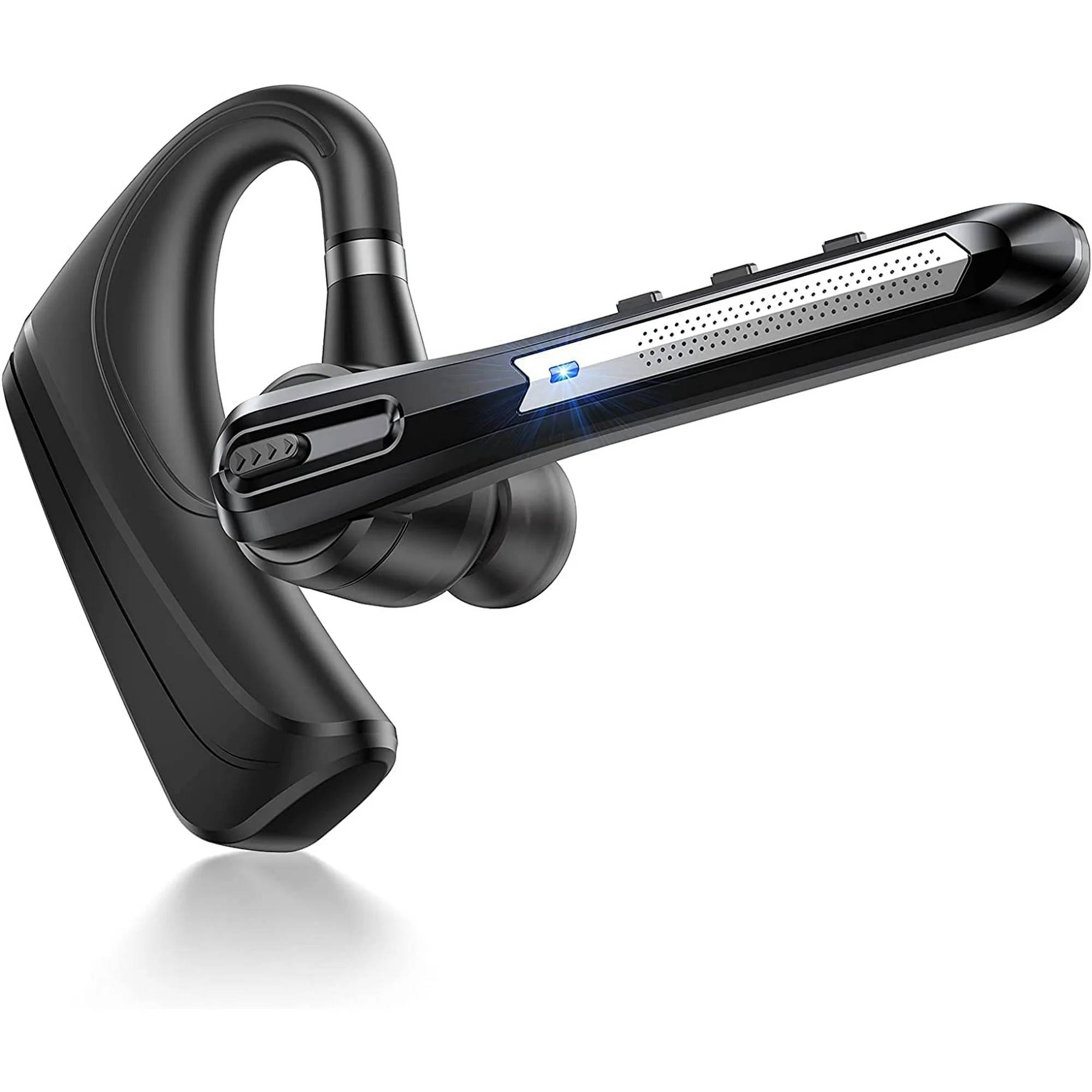 Bluetooth Headset [Upgraded] Active Noise Cancelling Bluetooth Headphones, Bluetooth Earpiece CVC8.0 Dual-Mic Hands-Free V5.0 Comfortable Earbud Blue.

Feature

. Dual-mic noise canceling —— Combines two built-in HD microphones and advanced CVC8.0 noise reduction technology which can eliminate disruptive background noise without missing any single conversation details even in noisy place.

. Ultra-long battery life —— Battery can provide 10 days standby time and Up to 16 hours of continuous talking time on a single fully charge. Only 10-minutes charging can offer two hours working time.

. Stable connection & convienent —— Supports Stream Music/Video/Audio. Hands-free HSP-B3 Bluetooth Earbuds can be connected to 2 devices at the same time and both devices can play music/call/gaming. Providing fast and stable pairing with any iOS and Android cell phones, tablets, laptops, MP3 players, PC etc from up to 33 ft away.

. Comfortable & unique design—— 180° rotatable ear-hook and 270° flexible boom mic can be adjusted and rotated for a perfect fit on ears. No more burden on ears even after wearing it for a long time.
