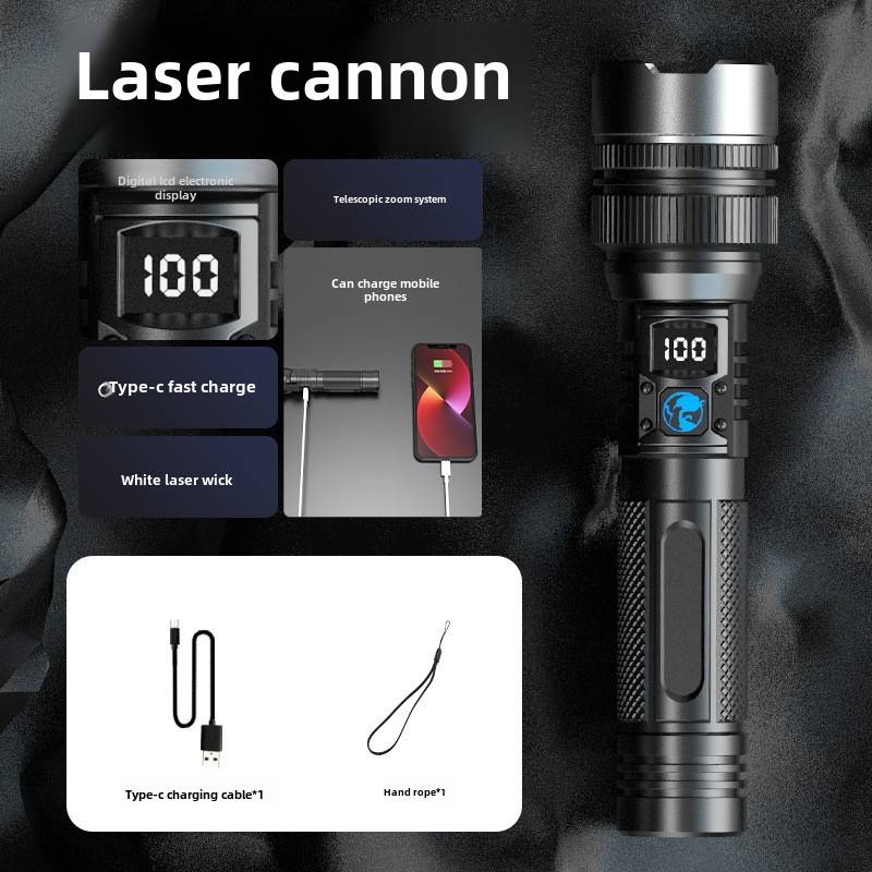 Super Bright:the newly upgraded P70 chip flashlight from Super Bright can generate up to 150000 lumens of brightness, which is three times that of car headlights and enough to meet all your needs.
Easy to use: 3 brightness and burst modes can be freely adjusted. Long press to turn off any current mode, effectively saving power
Adjustable: The flashlight can freely choose the illumination range, 180 degree large-area illumination, or long-distance illumination by stretching the flashlight's head, making it easy to control the illumination range and distance of the flashlight.
Waterproof and sturdy: The flashlight is made of high hardness aluminum alloy and IP67 waterproof material, which is wear-resistant, drop proof, and durable, and can be used normally in harsh environments such as rain and snow

Easy to carry: The flashlight body is 4.06 inches long and the head is 1.69 inches wide, which is more in line with the natural hand shape of the human hand, and can be held for a long time without fatigue.

Can charge mobile phones: The built-in large capacity battery can charge mobile devices, and can work for 8-12 hours when fully charged
Such a powerful flashlight with comprehensive performance can be used for outdoor hiking, hunting, camping, and can also be given as a gift to your husband or father. Friends are simply amazing.