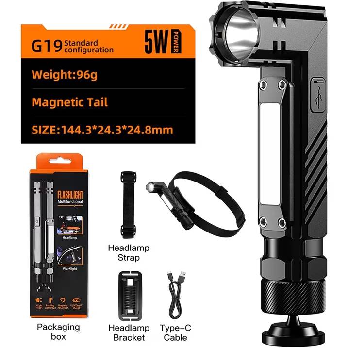 💡💡Your Ultimate All-in-One Lighting Tool💡💡
💎Very worth it: buy it=a powerful flashlight+a powerful headlamp+a powerful work light💎

Don't Just Hold a Light—Master Any Situation with 3-Way Hands-Free Brilliance!
Meet the Juyafio Multifunctional Flashlight, the pocket-sized powerhouse that redefines portable light. More than just a bright beam, it's a complete hands-free lighting system with a magnetic base, headlamp conversion, and a versatile COB side light—engineered for DIYers, adventurers, and prepared homeowners alike.

Why This is the Last Flashlight You'll Ever Need:
✅True Hands-Free Freedom: Attach it, wear it, or stand it up. The powerful magnetic tail secures to cars or tools, the 90° rotating head aims light perfectly, and the included headband (if applicable) turns it into a comfortable headlamp for total task liberation.
✅Dual Lighting for Any Scenario: Command a long-throw, high-lumen beam (2 modes) to light up a trail. Then, activate the COB side panel for a wide-area work light, a night-vision-safe red light, or an attention-grabbing SOS strobe signal.
✅Designed for Active Carry: The sleek, anodized aluminum body is tough enough for a tool bag but sleek enough for your pocket. The heavy-duty steel clip provides instant, secure access clipped to gear, ensuring light is always within reach.
✅Built for the Real World: As a USB-C rechargeable flashlight, it's always ready. The IPX4 water-resistant rating means splashes and weather won't stop your adventure, making it the perfect camping and hiking flashlight.

A Tool You Can Trust: Crafted from a single piece of aircraft-grade aluminum, this tactical flashlight is designed for durability and reliability, whether in your emergency kit, glove box, or daily backpack.
Your Complete Lighting Solution is Ready.
Stop juggling multiple single-purpose lights. Add to Cart today and equip yourself with the intelligent, adaptable, and powerful flashlight that works as hard as you do.