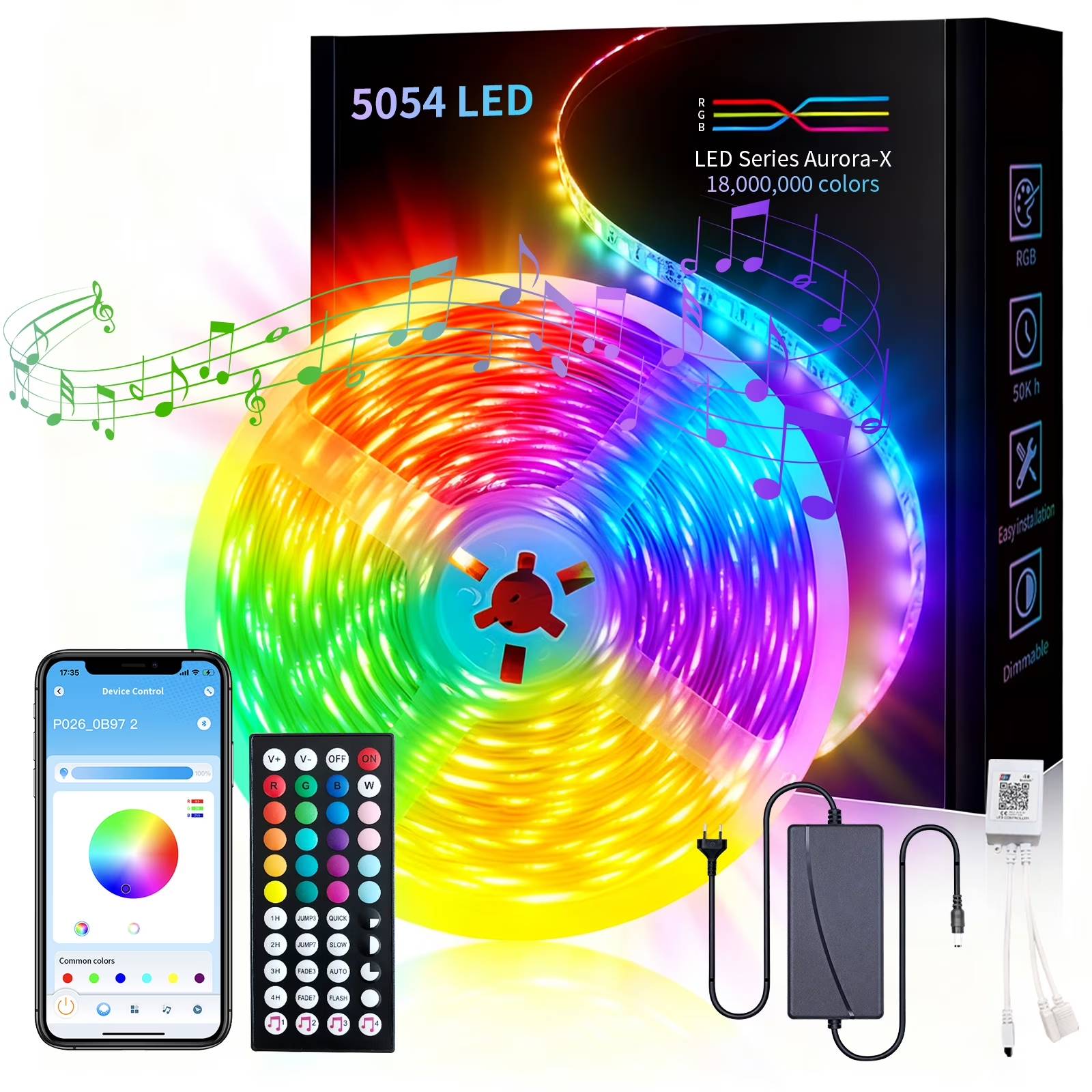 🎵 【Immersive Music Experience】This led lights features a built-in high-sensitivity microphone that analyzes sound waves in real time, transforming your space into a pulsating, dynamic visual concert. The led light strip even responds to your voice, making the lights “dance” to the beat and creating a romantic, fun, relaxed, and dazzling atmosphere for your party.
📲 【Smart Dual Control, Convenience at Your Fingertips】Our wall lights for bedroom offer not only simple, convenient remote control but also personalized smartphone app control. Whether indoors or outdoors, a simple tap of your finger instantly transforms any space with ambient lighting
💧【Professional IP67 Waterproof Protection】Our string lights feature a fully sealed design with outstanding dustproof and waterproof performance, making them ideal not only for indoor use but also the top choice for long-term, stable outdoor lighting.
⏰【Smart Timer Function】 The room lights will automatically turn on/off at preset times, creating a comfortable sleep environment. The lights for bedroom accompanies you into sleep in the dark, providing a sense of security while saving energy and giving you peace of mind.