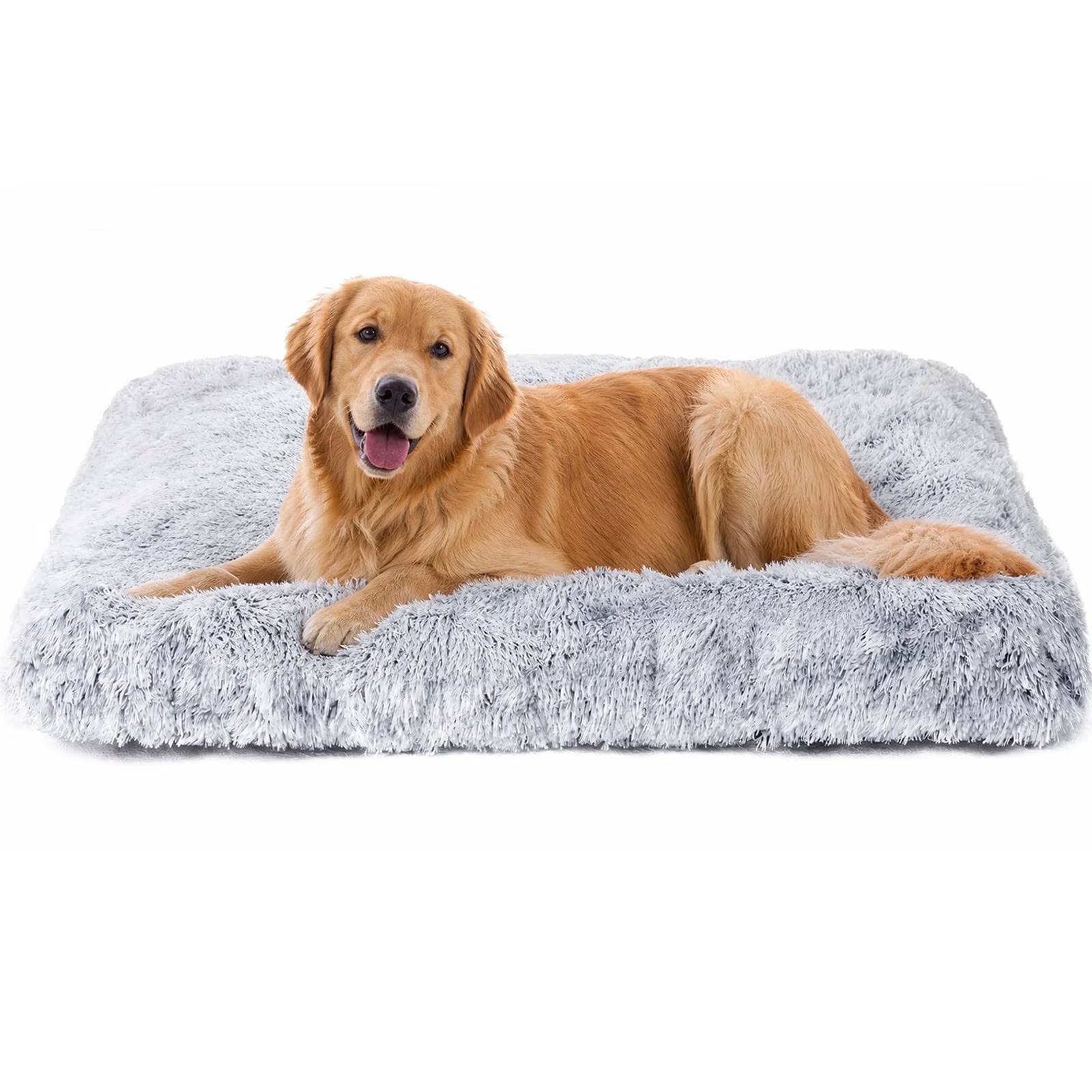 Product details

🐶🐶Which dog or cat would refuse a luxurious, comfortable, ultra soft, and fluffy pet bed. Choose us and let us give your dog a truly comfortable and safe home🐶🐶

🐾Our pet mat is made of high-quality thick plush and PP cotton, which helps relieve pet muscle pain, never falls off or sticks to the fur, and is skin friendly and soft. It is filled with nearly 5 inches of high-quality PP cotton, making the mat more breathable, soft, and elastic, making it irresistible for dogs
🐾The back material is made of Oxford cloth, wear-resistant and anti slip particle injection molding, which is more considerate. No matter how the dog plays, the mat won't move. Our thick and comfortable dog bed gives the dog a sense of security and no anxiety, making it easier for you to take care of your dog
🐾Easy to care for: The fastening design of 6 keyholes helps keep the filling in place, making the dog bed completely washable and maintaining its shape through multiple washes. Machine wash, gentle circulation, low-temperature drum drying< Very suitable as a dog bed, dog pad, dog pillow, plush dog pad, cage pad, dog mattress, and even a travel bed for cars or trucks.. Suitable for all seasons,It can be all dog bed

Size: The dog cage cushion measures 38 "L x 26" W x 4.5 "H, and can accommodate medium to large dogs weighing under 70 pounds. The pet bed is vacuum packed in a bag and only needs to be shaken, patted, or inflated for about 24-48 hours..