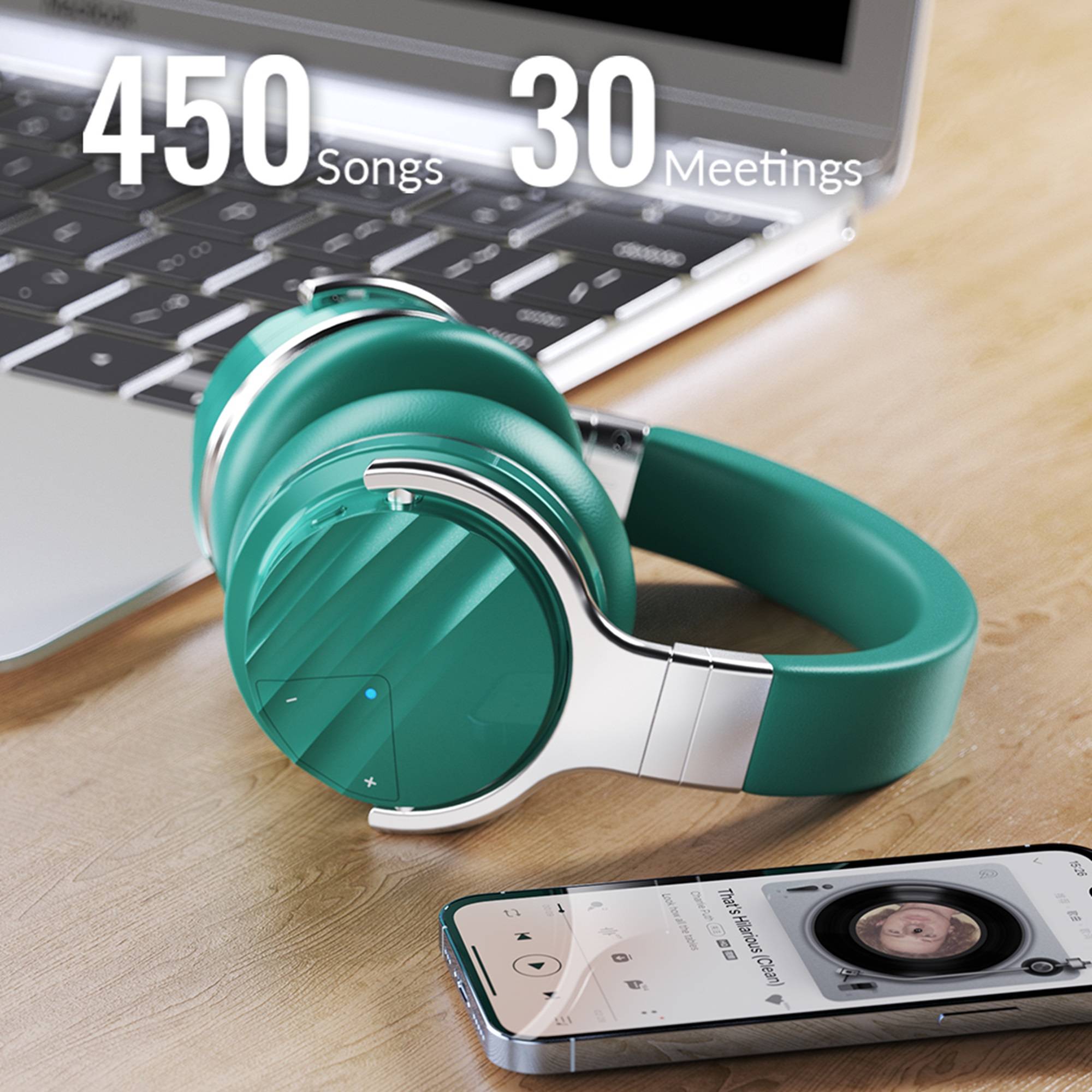 delpattern Bluetooth headphones are wireless, noise-canceling over-ear headphones with a built-in microphone. It's suitable for kids, gym use, and gaming.

⭐【All day play】: Enjoy up to 30HRS of listening time.
⭐【High quality call】: Hi-Res audio, stereo sound quality provide high quality call performance and enhanced voice clarity, great sound.
⭐【Easy to use】: Easily pair your device with one touch via Bluetooth.
⭐【Active Noise Canceling】: Premium active noise cancelling technology for a completely new listening experience.
⭐【Designed for comfort】: Made of durable and skin-friendly premium material and soft foam cushions, it's adjustable and comfortable to wear, allowing you to lose yourself in your travel, work or anywhere in between.

Specifications:
Item weight: 0.89lbs.
Material: ABS, Silicone
Frequency: 2400-2483.5MHz
Noise reduction depth: 22dB-3dB
Bluetooth: 5.0
Bluetooth protocol: HSP/HFP/A2DP/AVRCP
RF Power: +6dB
Battery life: Approximately 30h
Charging port: Micro USB
Charging time: 2H
Battery capacity: 500MA