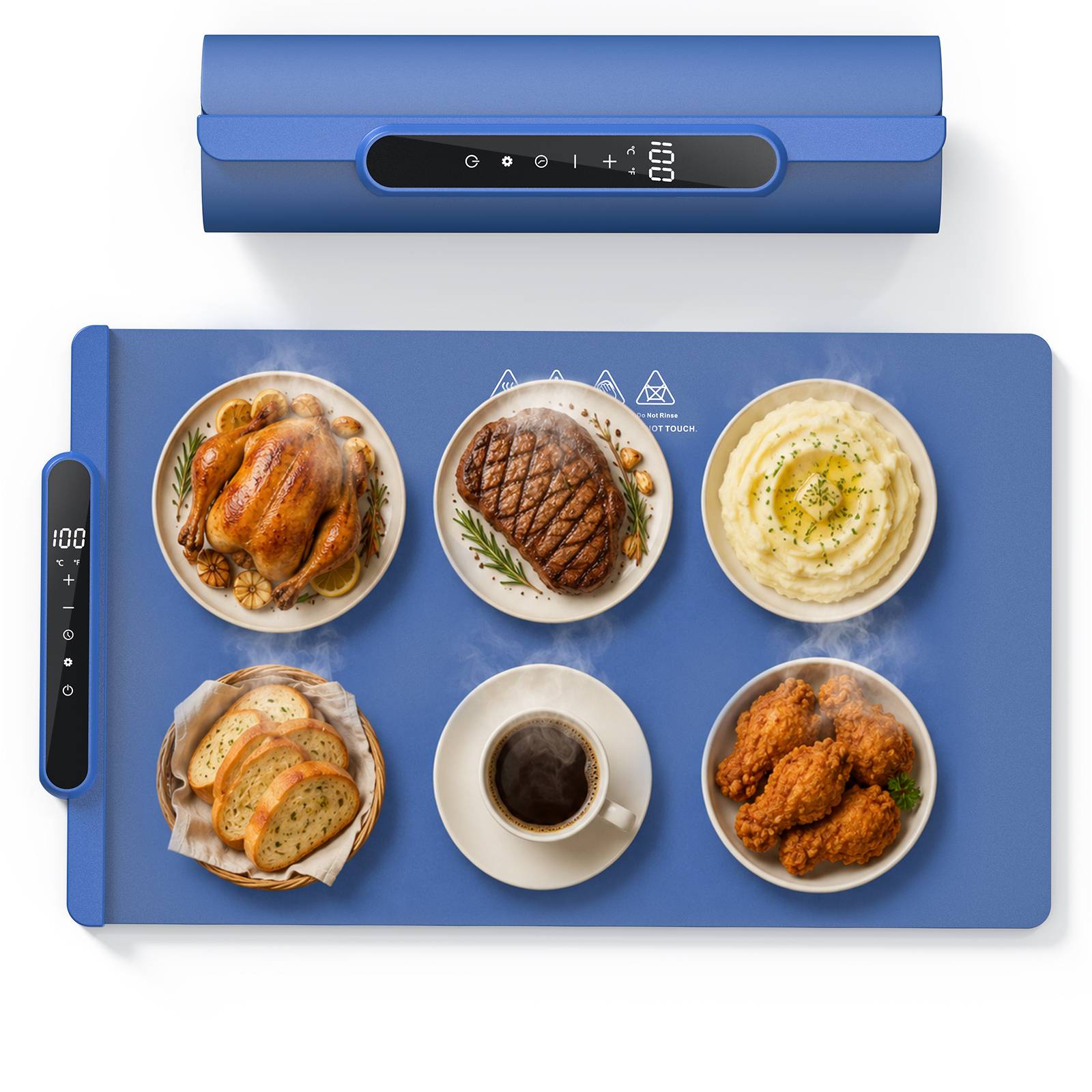 Make hosting a breeze with the GOLDLEMON Electric Warming Mat. Whether you're setting up a holiday buffet, a weekend tailgate party, or a cozy family dinner, cold food is officially a thing of the past.
Designed for the modern American kitchen, this portable food warmer is crafted from high-density, food-grade silicone. It offers a massive 25.6" x 15" surface area that easily fits your favorite baking dishes, pizza boxes, or serving bowls. Unlike old-school, bulky metal chafing dishes, the Muzpu warming tray simply rolls up and tucks away in a drawer when the party is over.
You're in complete control: effortlessly adjust the heat from 122°F to 212°F and set the timer up to 10 hours for worry-free entertaining. With an easy-to-clean waterproof surface, a 6.5 ft detachable cord, and a smart child-lock system, this calentador de comida is the ultimate home upgrade for daily dinners and special occasions alike. Upgrade your countertop today and always serve your meals piping hot!