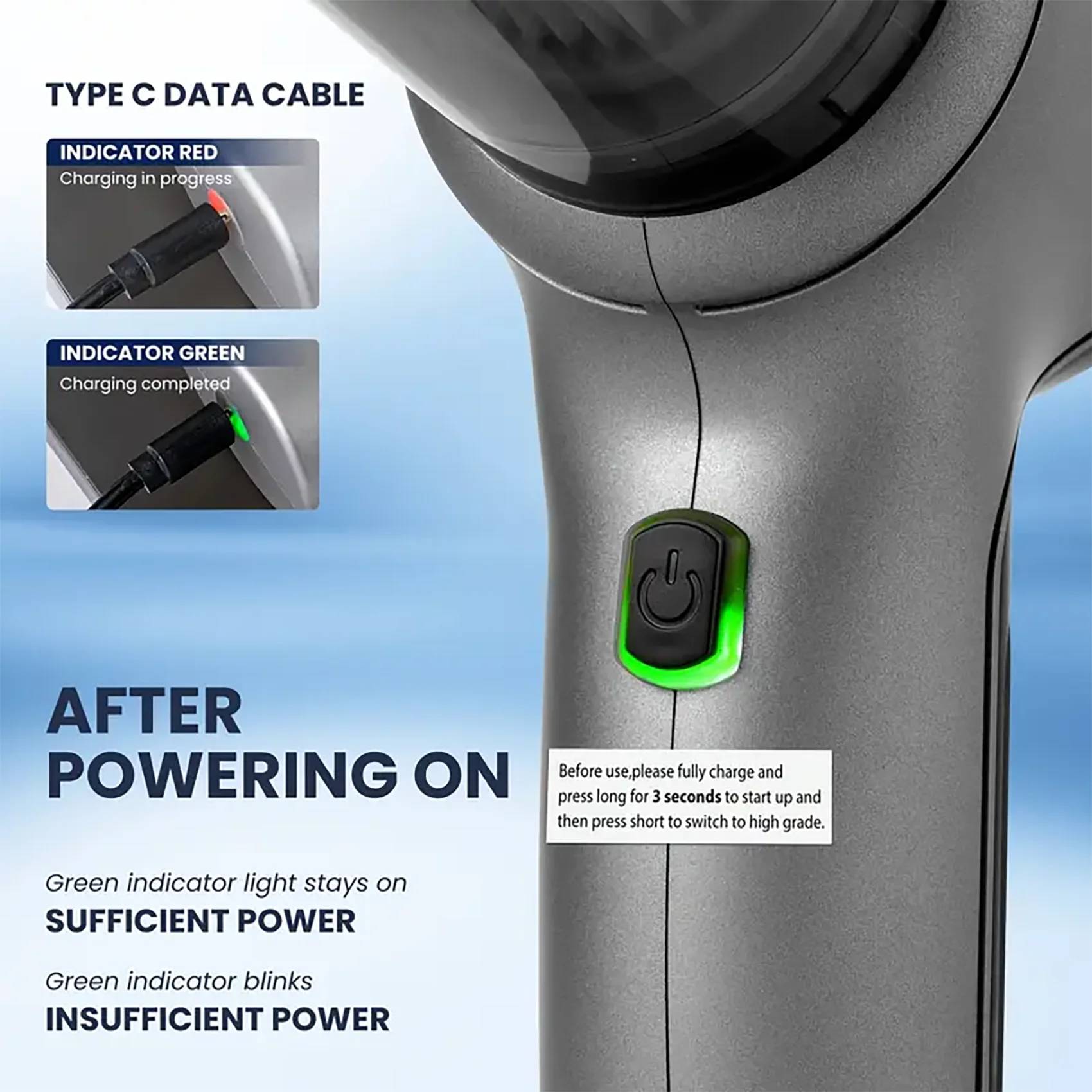 Powerful Functions: This vacuum cleaner offers suction, blowing, vacuuming, and inflation functions, making it versatile for various cleaning scenarios.
Large Capacity Battery: Equipped with a 4000mAh battery and a fast charging port, it can be charged using car chargers, power banks, laptops, and more, with a charging time of only 2.5 hours.
Effortless Maintenance: Features one-click dismantling for easy garbage disposal and a washable, reusable filter screen, ensuring long-term use and easy cleaning.
Lightweight Design: Weighing less than 1 pound, this handheld vacuum cleaner is ergonomically designed for easy handling and operation, suitable for both home and car use.
Wide Application: Comes with various detachable brush head nozzle accessories, allowing thorough cleaning of keyboards, cameras, air conditioners, sofas, windows, pets, and more.
Overload Protection: Includes intelligent heating protection with automatic high-temperature power-off, extending the service life of the vacuum cleaner.
Comprehensive Package: Includes a powerful 18000PA host, detailed English manual, multiple nozzles, three filters, a charging cable, and a packaging box.