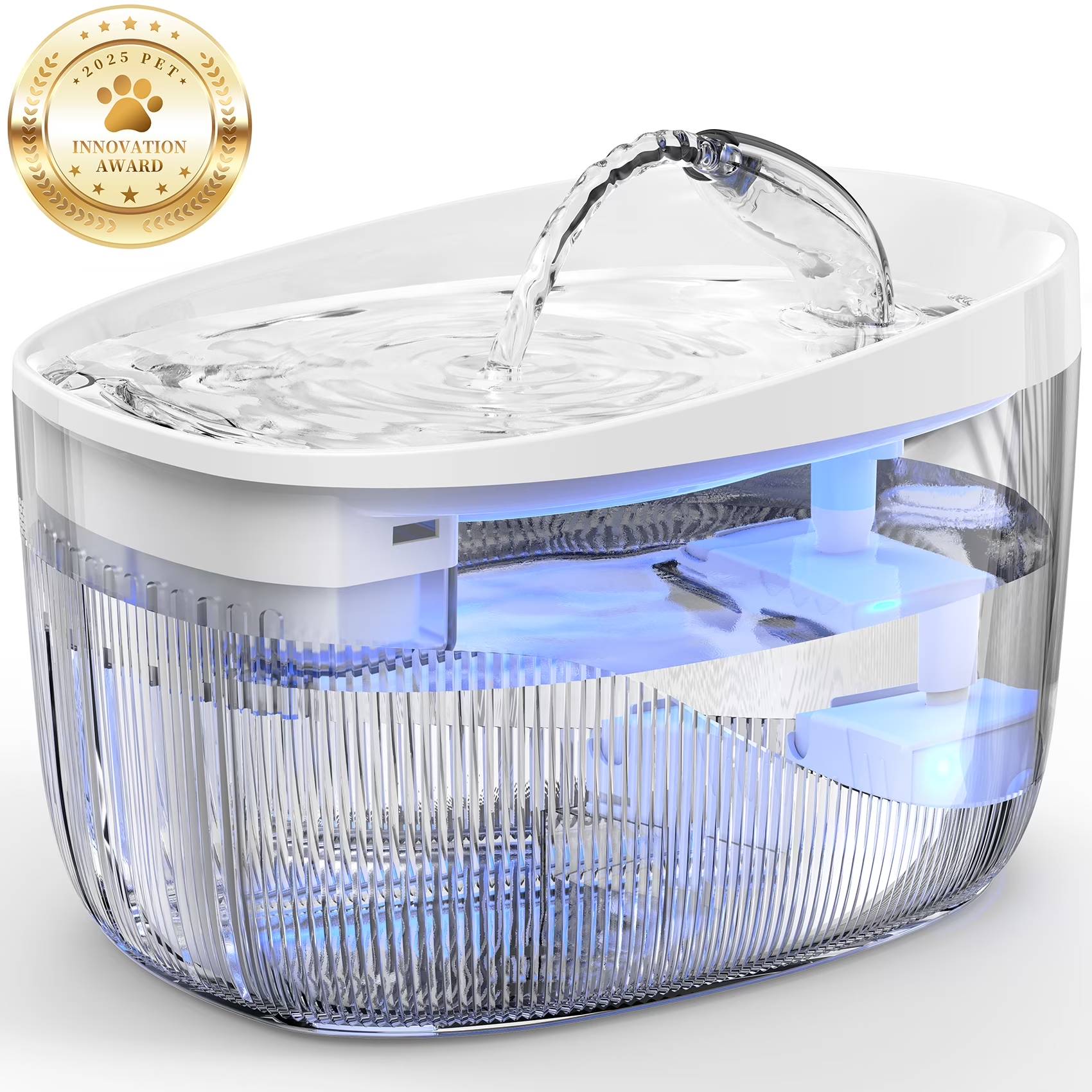 🧩【4+5 Nine-Layer Filtration System】4-layer recirculating filtration system | Keeps water fresh | Advanced dual-chamber filtration | Efficient and precise 5-layer filter cartridge | Absorbs hair, impurities, dirt, etc. | Filtration efficiency increased by 200% | Ensures clean water quality | Provides oxygen-rich water with a better taste | Water Fountains for Cats Indoor
🛡️ 【Food-grade High-quality Material】BPA-free | Corrosion-resistant | Safe and durable | Ensures clean and healthy water | Easy to clean | Dishwasher safe | Pet Water Fountain
🔇【Ultra-quiet <20dB】New motor technology | Quieter than a whisper | Zero disturbance to pets' sleep | Sleep peacefully | Cat Fountains for Drinking
💧 【2.2L Extra-large Water Tank】Can last 7-14 days | No need to refill frequently | Guarantees sufficient water supply | Enjoy drinking water | Travel worry-free | Cat Water Dispenser
⚡【Super-powerful High-performance Water Pump】Prevents dry burning and overheating risks | Water pump does not run empty | Ensures safety | 50% more energy efficient than other products | Water pump service life of 10 years | Pet Fountain