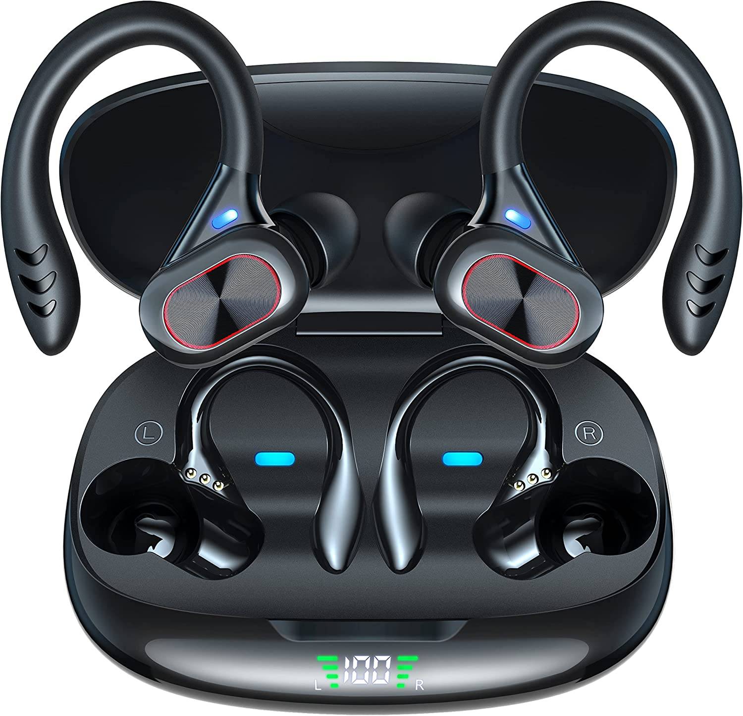 Hi-Fi Stereo Sound Quality<br />
True wireless earphones with Crystal Clarity And Deeply Resonant Bass Signature Deliver Immersive Sound Quality. Call Noise Reduction Brings You Crystal Clear Calls And Immerses You In The Wonderful World Of Music. <br /><br />
 
48H Play Time with Charging Case <br />
Automatic Boot And Matching. True wireless earbuds Supports 8hr Playback And The Charging Case Up To 2hr Full Charges That Basically Meets Your Daily Needs. With LED Digital Screen Display, Charging Case Will Clear Show The Power Level Of The Earphone, And You Will Not Worry About The Suddently Without Power. <br /><br />

Comfortable Secure Fit <br />
Excellent Ergonomic Design, Bluetooth Earphones Fit Better To The Ear Canals, It’s Not Easy To Lose Or Fall Out When You Wear Them Moving Or Running. Intelligent Touch Control & Easy To Operate Manage Audio Playback & Calls Or Access Your Phone’s Voice Assistant With The Multi-function Touch Panel On Each Earbud. Either Earbud Can Be Used Alone Like A Bluetooth Headset. <br /><br />
 
IPX65 Waterproof Sweatproof <br />
Sport True Wireless Earbuds And Charging Boxes Use Nano-coating And The Latest Waterproof And Sweat-proof Technology To Effectively Prevent Splash Damage From Sweat And Raindrops. <br /><br />
 
Specifications: <br />
Bluetooth Version: V5.0+DSR <br />
Playtime:  8Hours <br />
Charging Time: About 2H<br />
Charging Case Specs: 800mAh <br />
Working Distance: 10 Meters<br /><br />

One step pairing: <br />
Easy to pair, pick up the earbuds and connect the bluetooth.