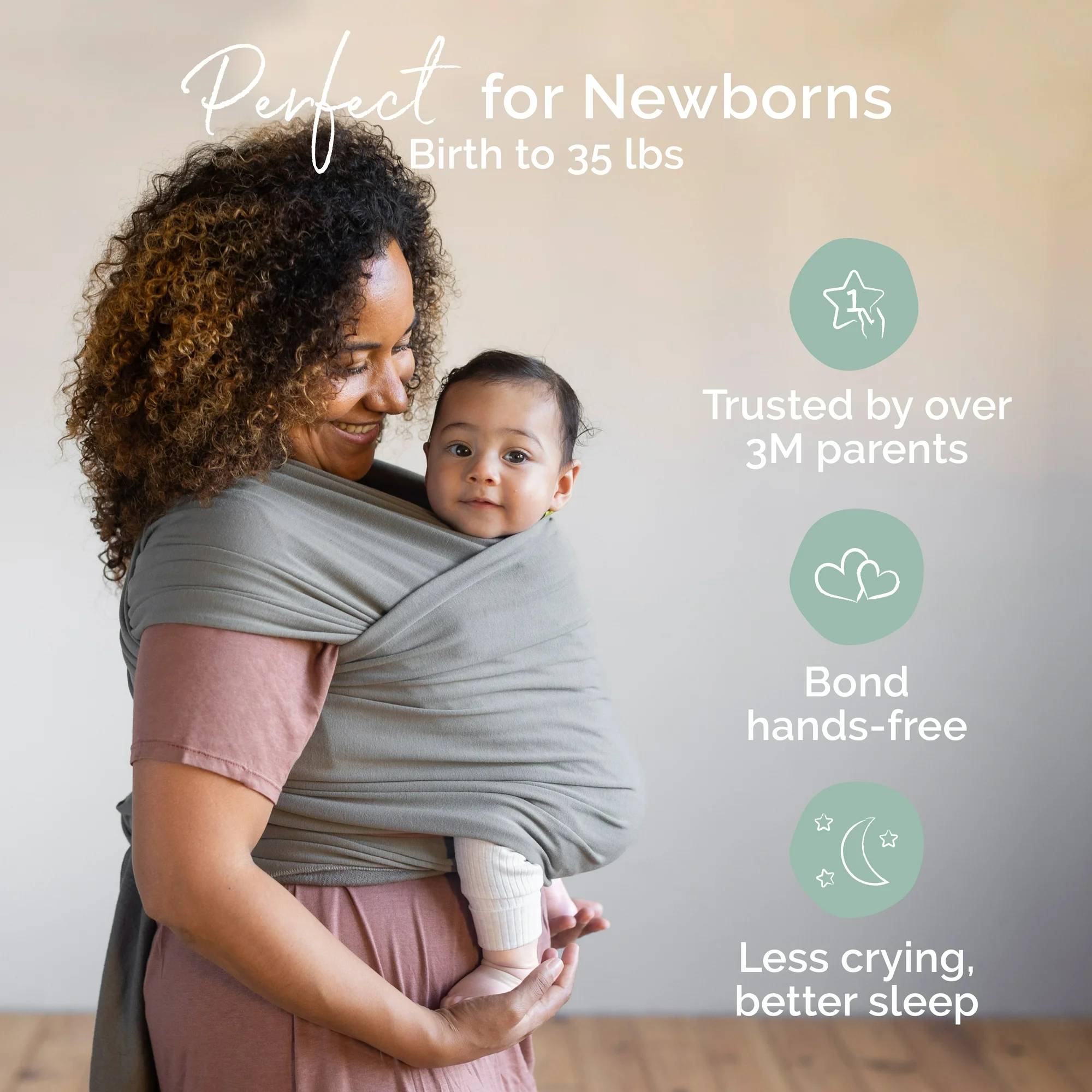The DIAYUBU  Wrap Baby Carrier, Grey - Original Stretchy Infant Sling, Perfect for Newborn Babies and Children 7 lbs - 35 lbs, Unisex, One Size, is an easy choice for a gender neutral style that is calming and meditative! From birth to around 18 months, nothing takes you farther than the essential DIAYUBU  Wrap. It’s free of buckles, straps and snaps and ties up into the perfect fit every time—just a couple of practice runs with our wrap instructions and you’ll be a total pro. Now you too can fall in love with our Spandex blend wrap-style carrier that lets you wander the world with baby in tow—your voice and heartbeat soothing every step along the way.
