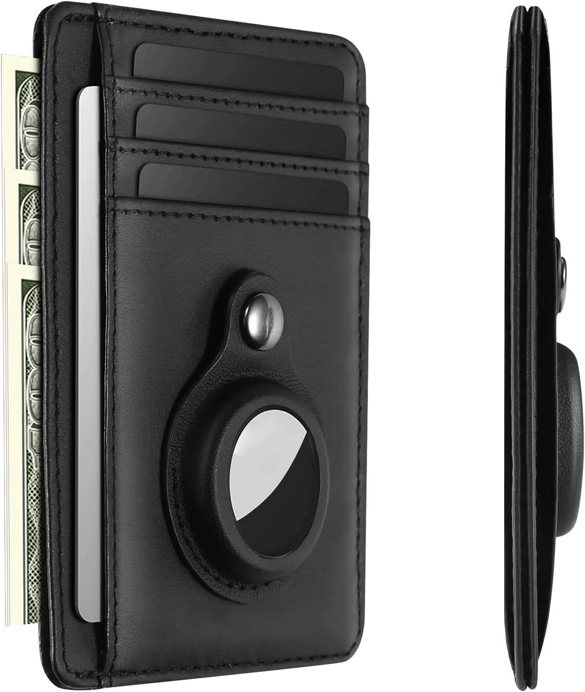 Slim Minimalist Front Pocket RFID Blocking Wallets for Men Women Blocking with Airtag Holder, ID Window,Gift for Men

RFID Blocking

Wallets protect against all RFID scanning devices to insure you private information and property safety.

Most RFID blocking sleeves are bulky & difficult to carry when traveling, but this one has been designed with the modern traveler in mind.

Extra slim, lightweight & perfectly portable, our RFID blocking minimalist wallet is preferred among men & women travelers looking to lighten their load while still protecting their identity, credit cards, passport cards, licenses, etc