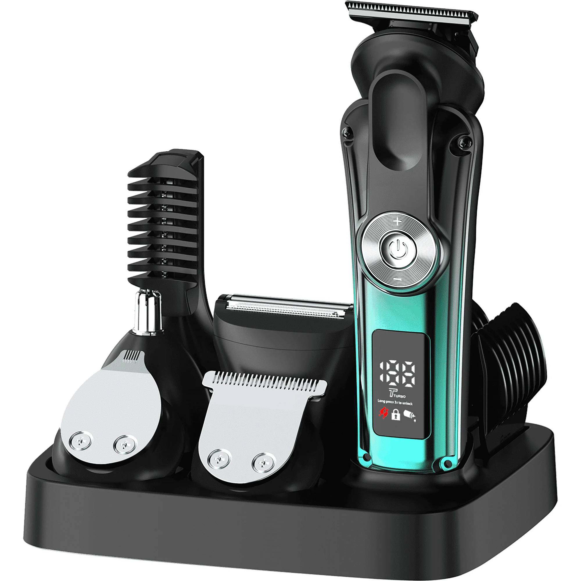 ✅【6-in-1 grooming kit】18 Piece Men Grooming Kit for Beard short sideburns, Face, Nose, Ear Hair Trimmer and Hair Clipper, each blade is finely crafted with guaranteed quality, helping you save time and money.
✅【Pro-Grade Blades, Built to Last】Titanium-coated stainless steel blades self-sharpen with use and glide like butter. The 360° R-shaped skin-safe edges prevent nicks, tugging, or redness—even on sensitive skin.
✅【2-Speed Power Control】Tackle thick beards or fine detailing! Turbo Mode chews through dense hair; Eco Mode saves battery for precision work,It is low noise, so powerful and does not produce much noise. Newbies? 7 guide combs (1–12mm) guarantee mistake-proof styling,Design your own unique style.
✅【IPX6 Waterproof + Shower-Friendly Design】Rinse it under the tap or shave mid-shower—no rust, no fuss. Perfect for busy mornings or post-gym touch-ups.
✅【120 Min Cordless Freedom】Type-C fast charging fuels 2 hours of runtime，superb battery life, more than half a year standby time. The LED battery display kills guesswork—see exactly when to charge. Plus, a travel lock ensures it won’t turn on in your bag.
✅【Gift-Ready Luxury】Packaged in a premium case, it’s the ultimate gift for dads, husbands, boyfriends, or yourself. Father’s Day? Christmas? This box says “you deserve MVP status.”
✅【Buy With Confidence】Love your look or get our 100% satisfaction guarantee. We’re here 24/7 to fix any issues—because your confidence is non-negotiable.