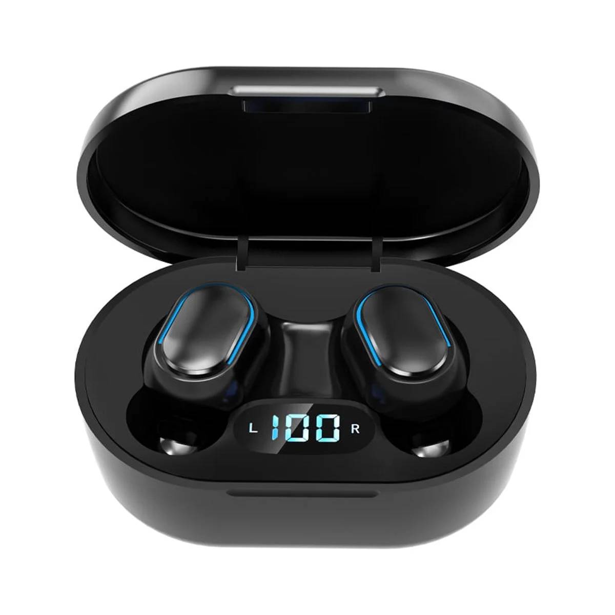 True wireless earbuds, your ideal companion for sports, gaming.

✅ Hi-Fi Stereo Sound Quality
♬♬ Bluetooth earbuds with advanced Bluetooth V5.0 transmission technology brings you the equal high quality sound effect of a cord headphone, which can provide deep and powerful bass and balanced audio clarity. Built-in microphones support phone calls, you can enjoy fantastic music with your friends while walking, exercising, reading.

✅ 12H Play Time with Charging Case
♬♬ Wireless headphones can last for 4 hours on a single charge. The charging case can charge the two earbuds for 3 times. So the two earbuds can last up to 12 hours. With Type-C quick charge, bluetooth earphones only takes 40min to fully charge the case.

✅ Quick Pairing
♬♬ Simply take 2 headsets out from the charging case, and they will connect each other automatically and then only one step easily enter smartphone to pair the earbuds.

✅ Secure Fit, IPX5 Waterproof
♬♬ Ergonomic design and IPX5 Waterproof technology makes it ideal for outdoor activities and casual sports. ensure your headphones stay snug fatigue free and tangle free for prolonged enjoyment.

Specifications:
Bluetooth Version: V5.0+EDR
Playtime: 12 hours
Charging Time: about 40min
Charging Case Specs: 300mAh
Working Distance：about 10 meters